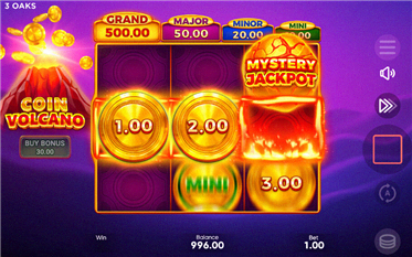 Coin Volcano — Ultra Bonus Game con moltiplicatori vulcano