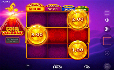 Coin Volcano — Bonus Game attivo con tema lava